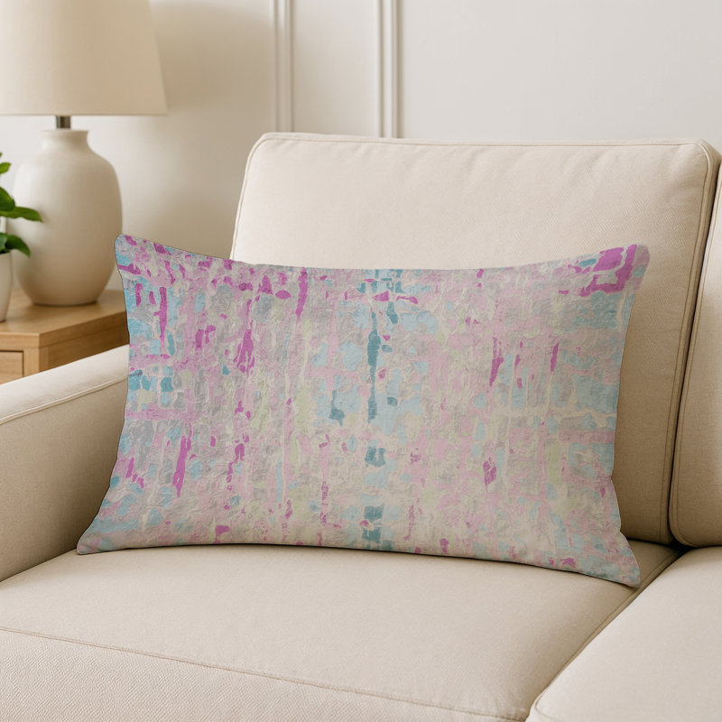 Coussin décoratif intérieur et extérieur Modern, Rectangle H 14 po x l 20 po, Gris abstrait 271