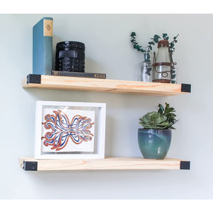 2 Piece Pine Floating Shelf