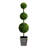 45'' Faux Boxwood Topiary in Wood Planter