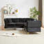 Canapé d'angle en chenille de 81,5 pouces, canapé modulaire en L en forme de L, canapés d'angle 5 places avec 3 coussins pour le salon, la chambre à coucher, un appartement, un bureau