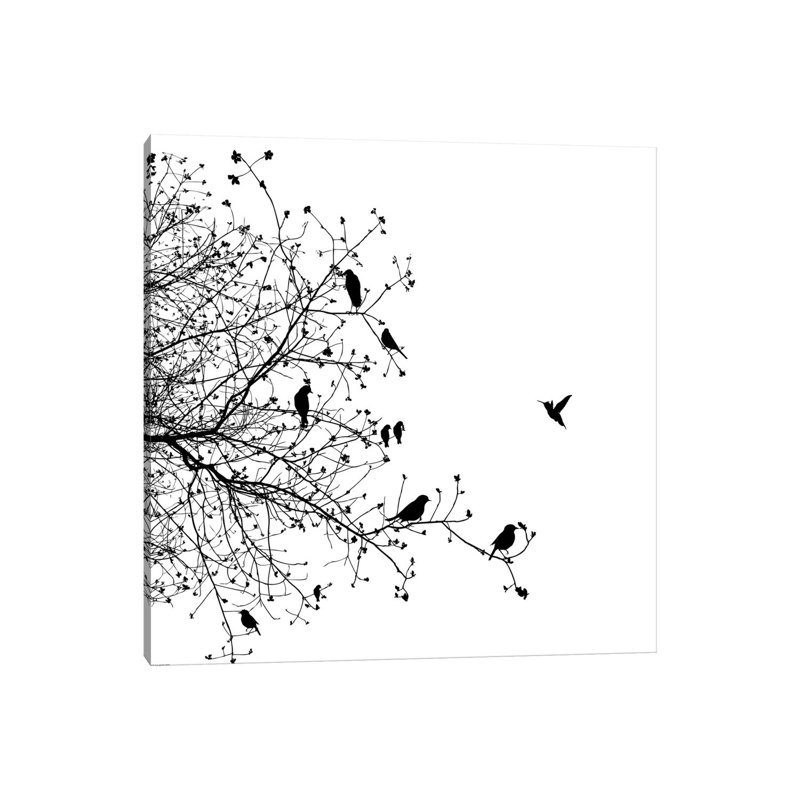Birds I by GraphINC - Gallery-Wrapped Canvas Giclée on Canvas, Wrapped Canvas, 30.48 cm H x 30.48 cm W