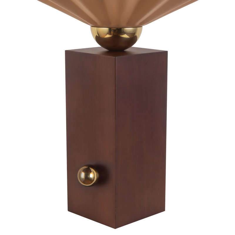 Furrow 14-in Red Table Lamp, Pink