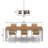 25"W 5-Light Oliver Metal and Glass Chandelier