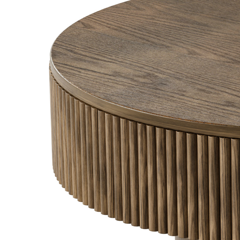 Chibuzor Round Coffee Table - Handcrafted Wood Design