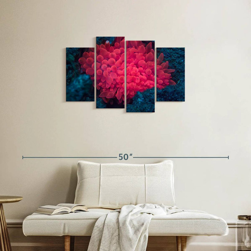 Récif de corail rose Brampt, H 22 po x l 36 po