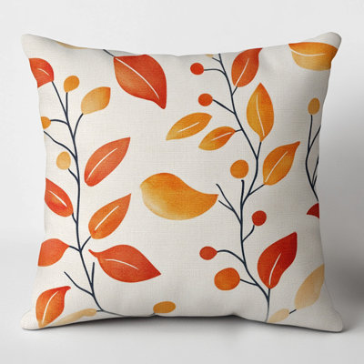 Nordic Style Orange Yellow Leaf Pillow