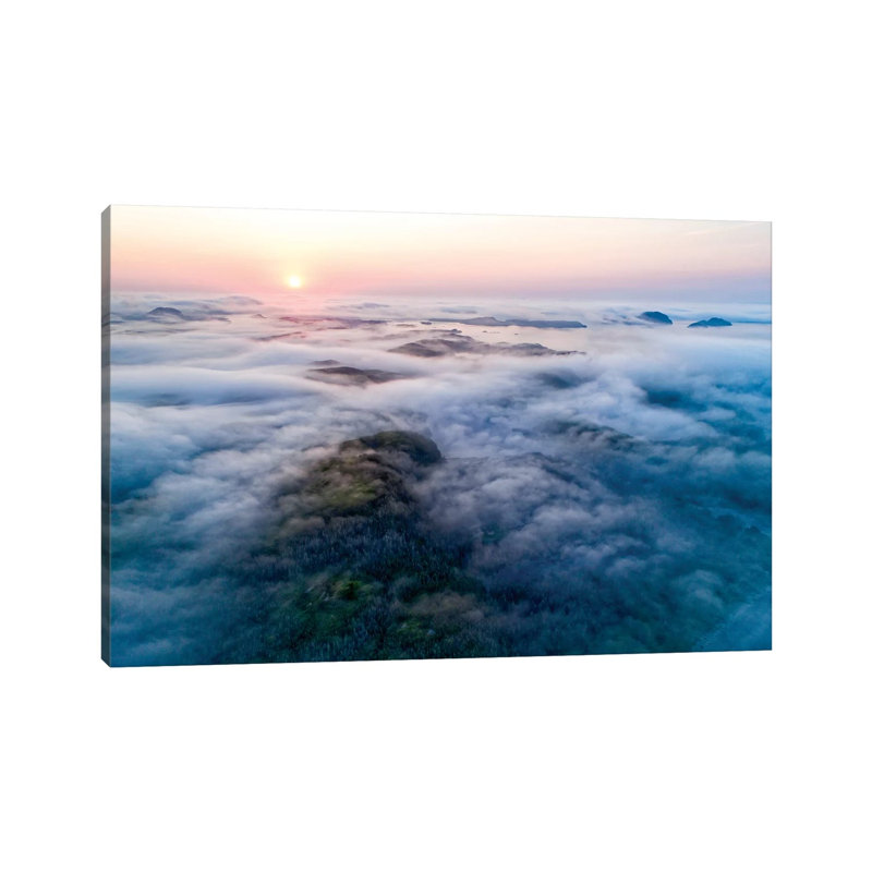 Low-Lying Fog Along Coast, Newfoundland, Canada by Scott Leslie - Wrapped Canvas Gallery-Wrapped Canvas Giclée