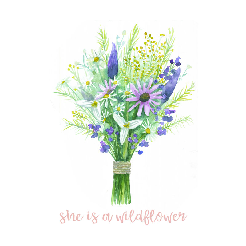 She Is a Wildflower - Impression sur toile tendue, H 48 po x l 36 po