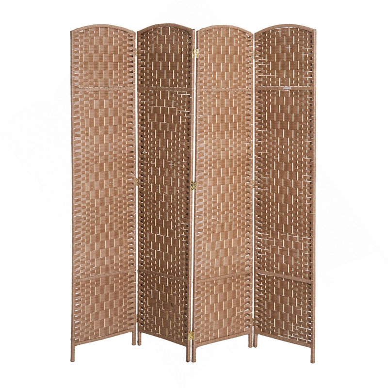 Paravent 4 panneaux Homcom, 4, Naturel