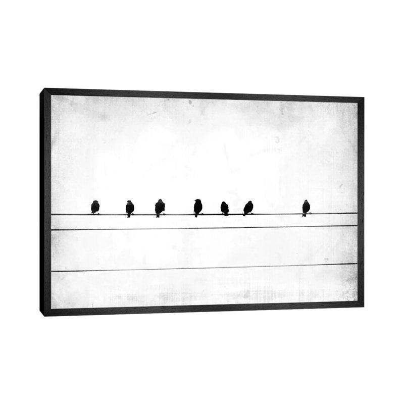 Sheet Music by Jeffrey Hummel - Print on Canvas, 45.72cm H x 66.04cm W x 3.81cm D, Black Floater Framed