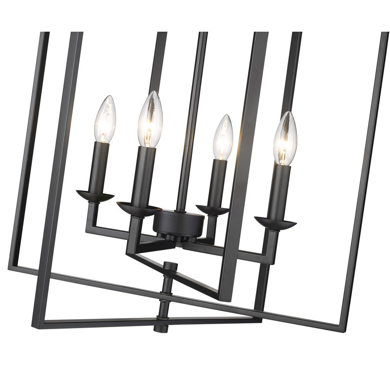  4 - Light 20" Wide Lantern Square Pendant