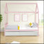 Structure de lit simple en bois massif avec lit gigogne simple, aucun sommier requis-2120521046