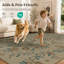 Tapis intérieur/extérieur en jute lavable à motif floral neutre 2,44 m x 3,05 m-1998621645-1998621640