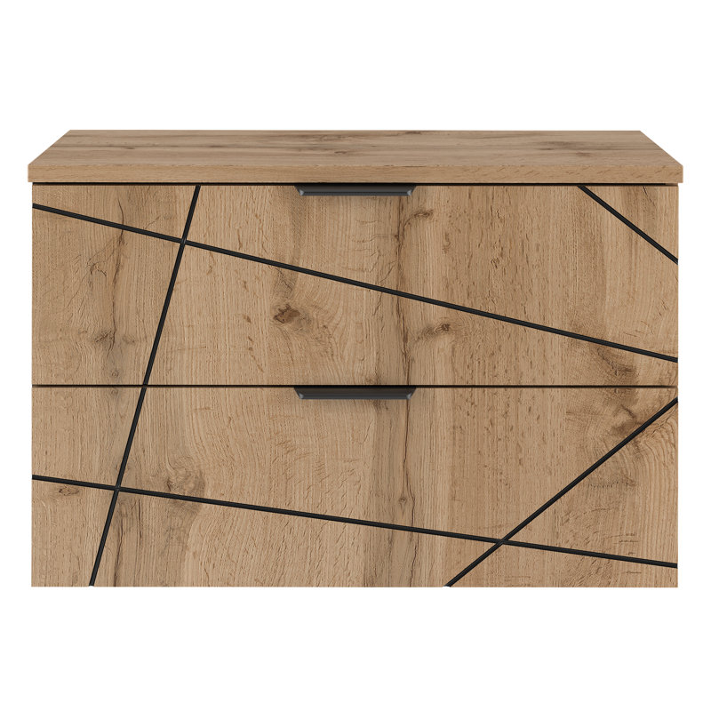 Aree Wall Mounted Required Bathroom Storage Furniture Set, Natural