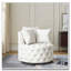 Chaise d'appoint pivotante rembourrée comprenant 3 coussins-1329180539