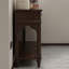 Mid-Century Modern Walnut Tone Console Cabinet-2114824789