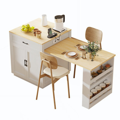 Kitchen Island With Extendable Dining Table