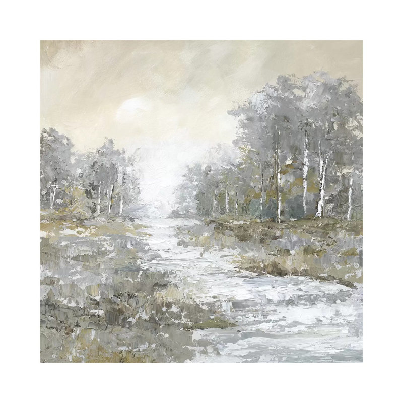 «Babling Brook II» par Nan - reproduction, H 18 po x l 18 po x 1,5 po, Toile tendue