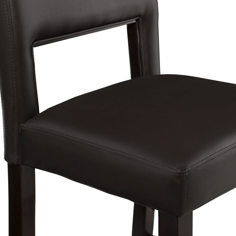 Veda Upholstered Counter and Bar Stool, Bar Stool (30" Seat Height), Espresso