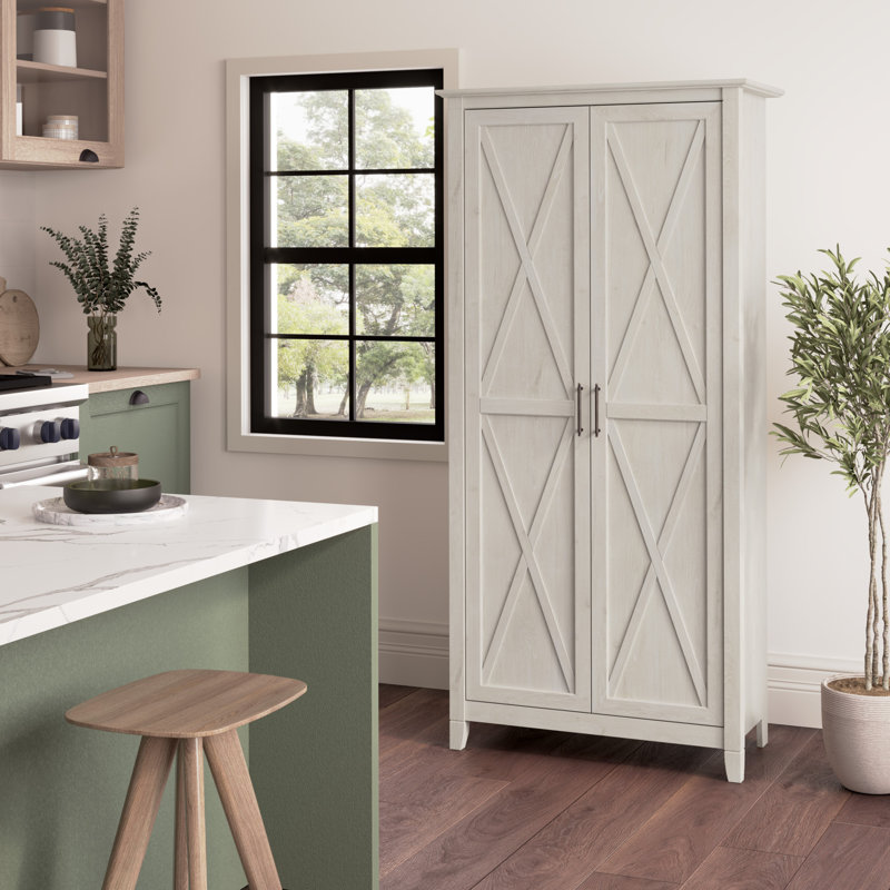 Huckins 65.98'' Kitchen Pantry, Linen White Oak