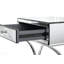 Mirrored Nightstand 1-Drawer Cross-Legs End Table