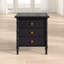 Élégante table de chevet l 23 po Amling - Commode en bois 3 tiroirs Glam Boho avec détails en bambou et finition neutre-1477516935
