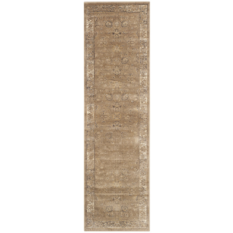Tapis taupe Evanoff, Tapis de couloir 2 pi 2 po x 6 pi