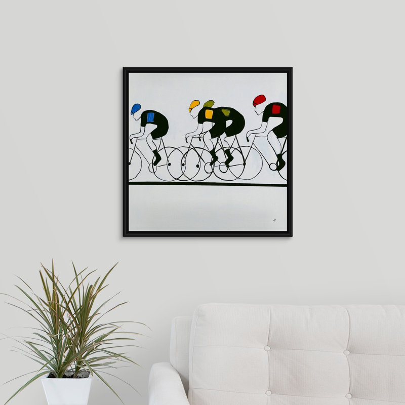 « break out », peinture sur toile, H 21,7 po x l 21,7 po x P 1,75 po, Cadre flottant noir