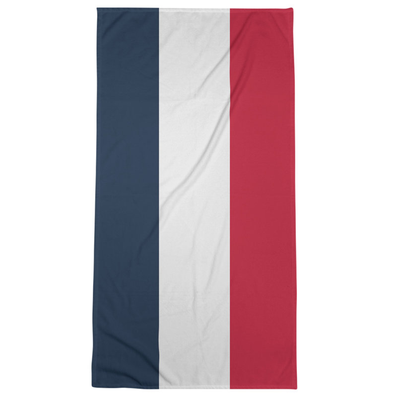Bath Towel, Navy Blue/Pink/Red