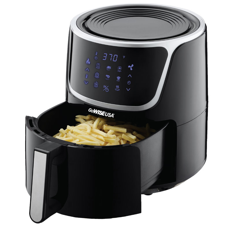 Gowise USA 6.6 Qt. Air Fryer, Black/Silver