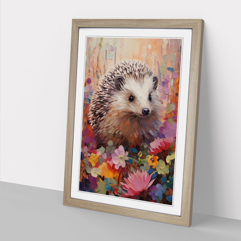 Hedgehog Impressionism - Framed Print