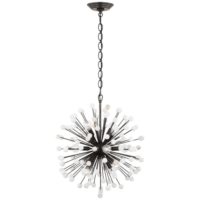 Lys 12 - Light Solid Brass Chandelier by Suzanne Kasler