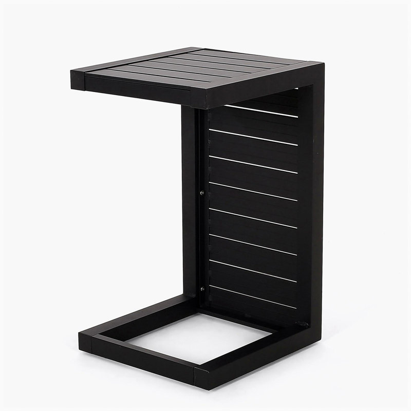 TABLE CAPE CORU ALU EN FORME DE C NOIR, Noir