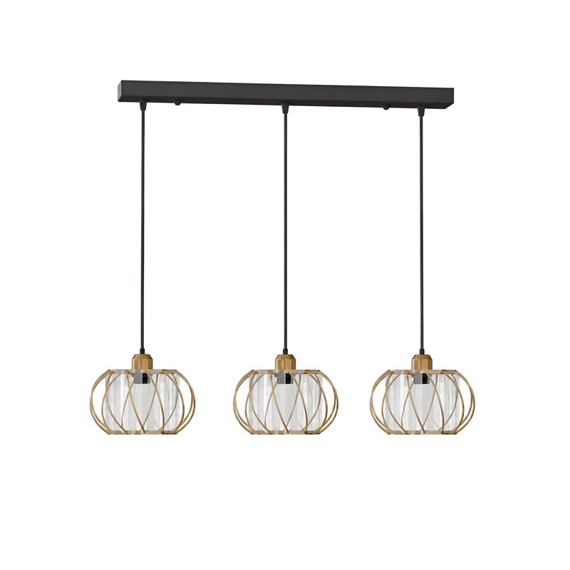 3 - Light Kitchen Island Pendant, Gold
