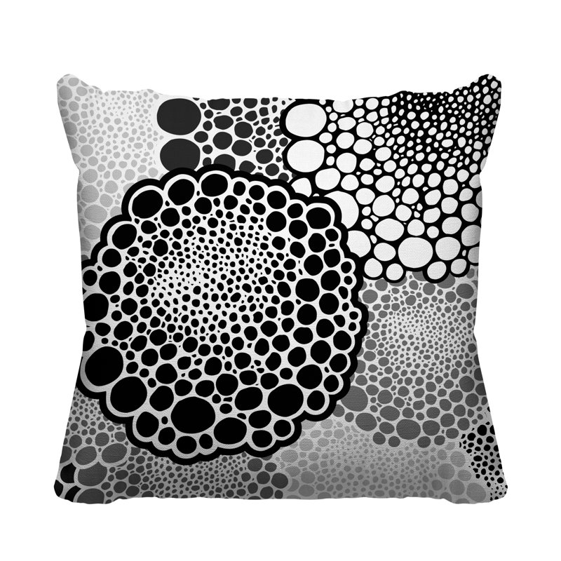 Coussin Bryony, L 19 po x H 19 po, Noir