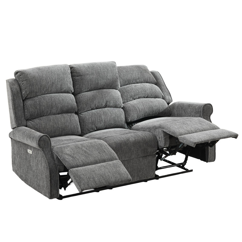 Constantino 3 Seater Electric Reclining Sofa, Grey