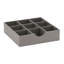 Plateau de rangement de tiroir avec housse en tissu et 9 compartiments carrés-2003241007