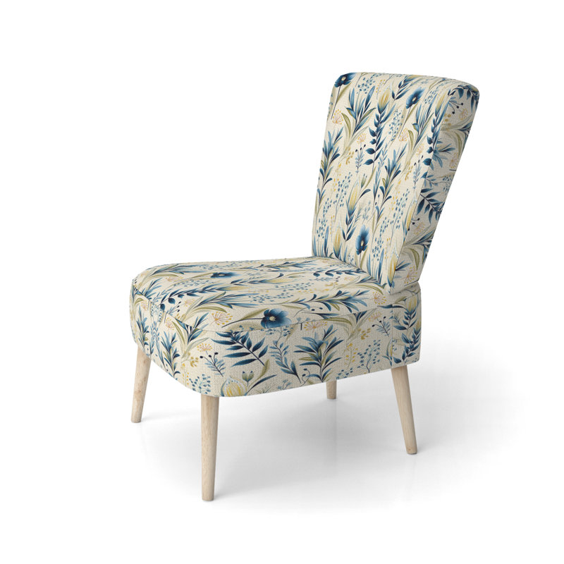 Chaise d'appoint rembourrée bohème et éclectique Sandy