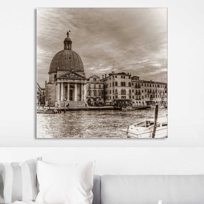 Italy in Sepia 4 1 Piece Wrapped Canvas Wall Art