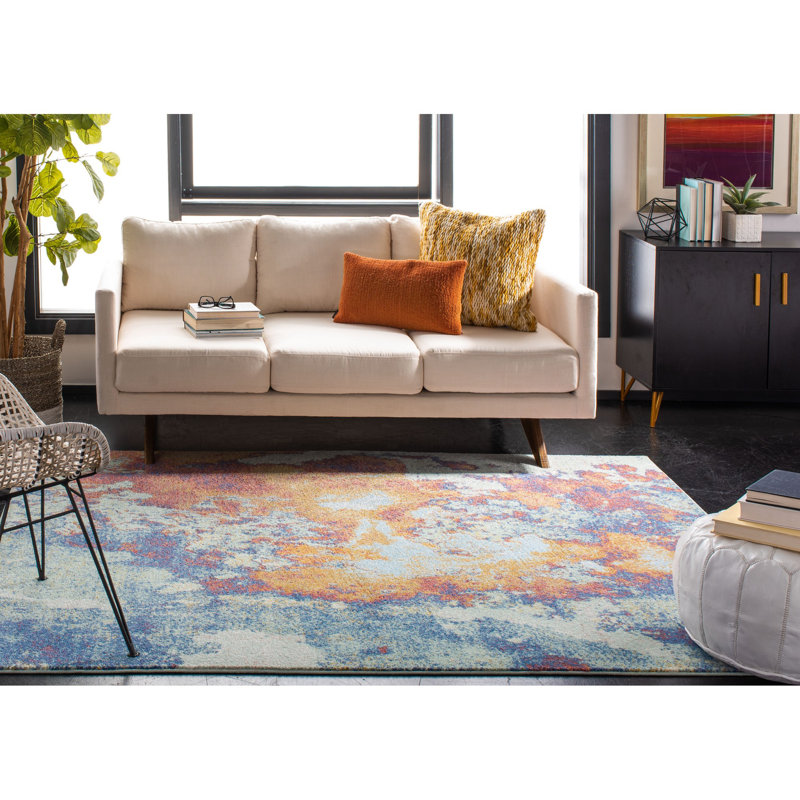 Christa Performance Abstract Rug, Rectangle 4' x 6'