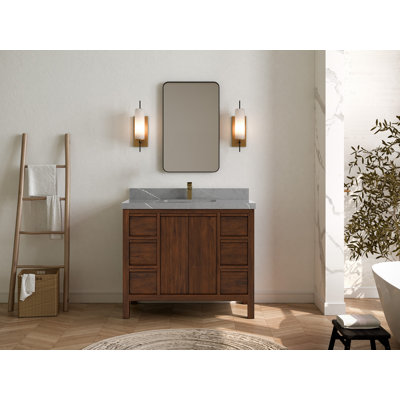 42'' Single Bathroom Vanity with Quartz Top