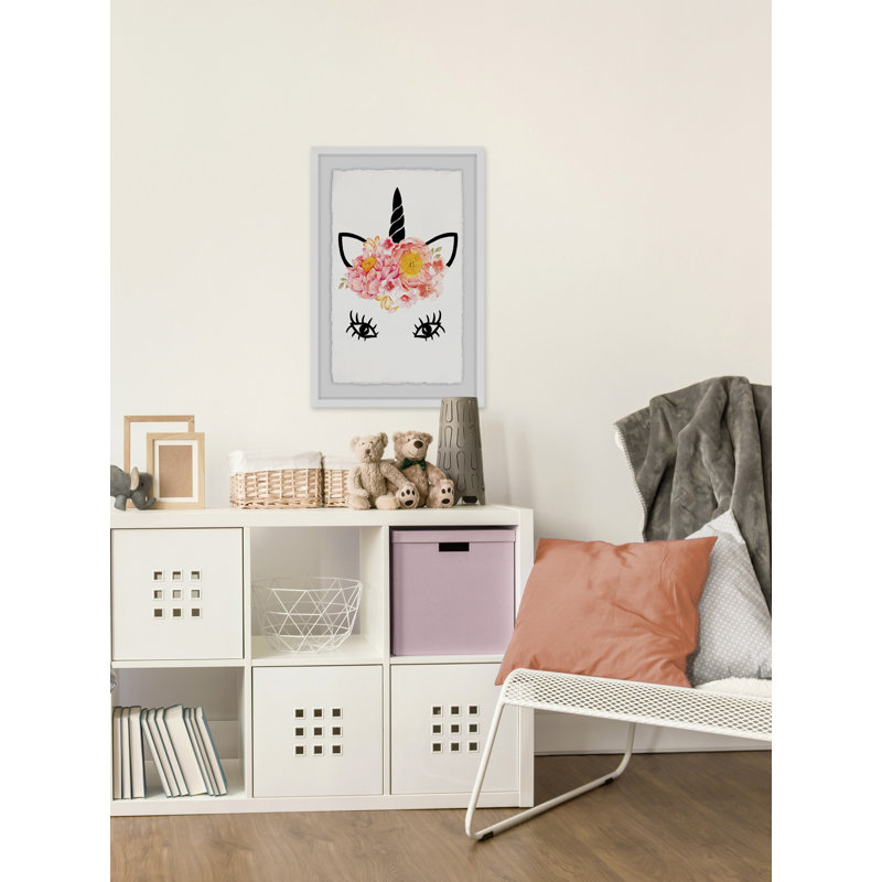 «Flowery Unicorn», reproduction encadrée, H 12 po x l 8 po x P 1,5 po