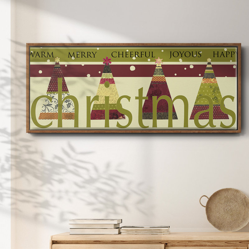 Happy Merry Joyous- Framed Canvas