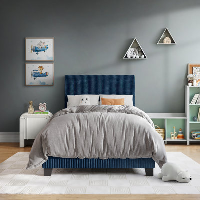 Lit tapissier en velours Pravesh