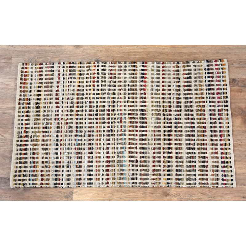 Tapis beige/gris fait main kilim Dunning, Rectangle 8 pi x 10 pi