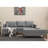 Modern Corner Sofa Bed, Grey, 80.7 x 33.5 x 55.1 inches | 100% Polyester Fabric, Wood/MDF Frame | Easy Clean, Scandinavian Design | Comfortable 28 DNS Foam Cushioning | Perfect for Small Spaces & Guest Rooms-1990515546-1990515544