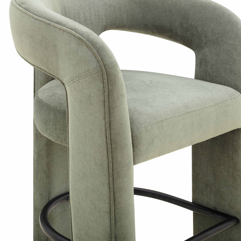 Tabouret de comptoir Malone, Tabouret de comptoir (siège d'une hauteur de 26 p, Vert