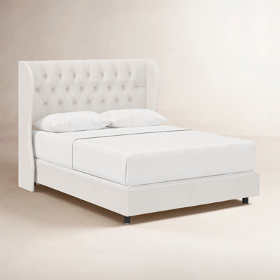 Tomey Upholstered Wingback Bed