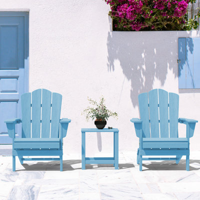 Wolak Plastic/Resin Folding Lightweight Adirondack Chair