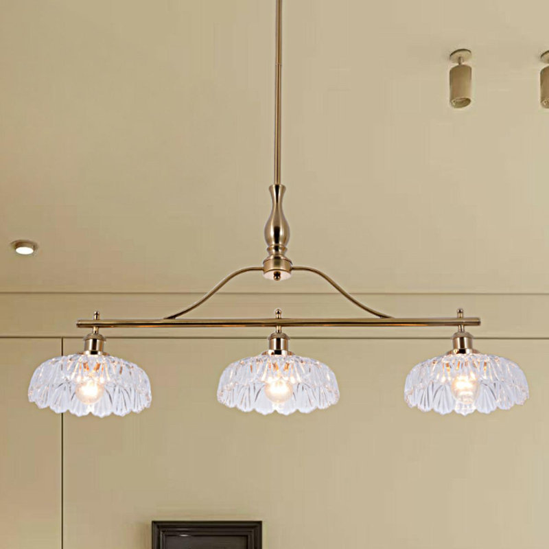 Luminaire suspendu en cuivre forgé à 3 têtes pour restaurant
